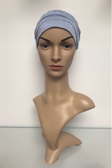 Bambusový turban Light Blue Melange