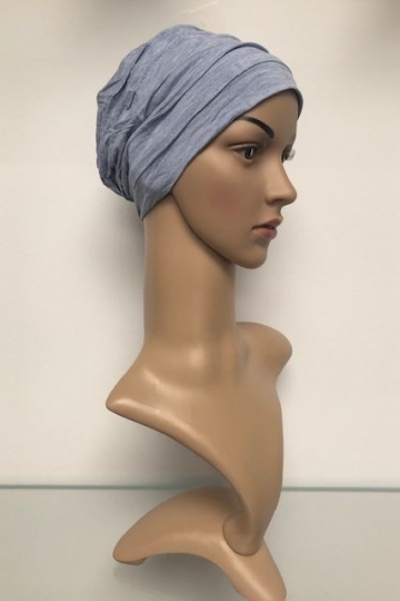 Bambusový turban Light Blue Melange