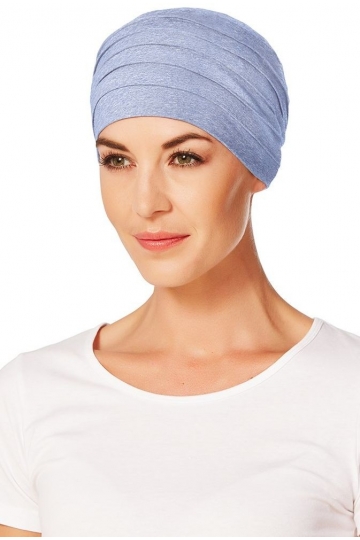 Bambusový turban Light Blue Melange