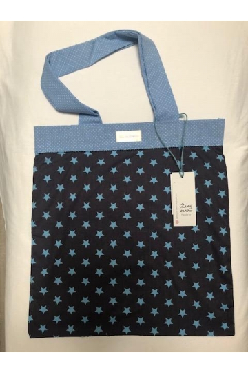 Platenná TAŠKA modrá/hviezda
