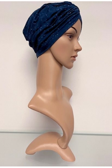 Bambusový turban Tmavo modrý